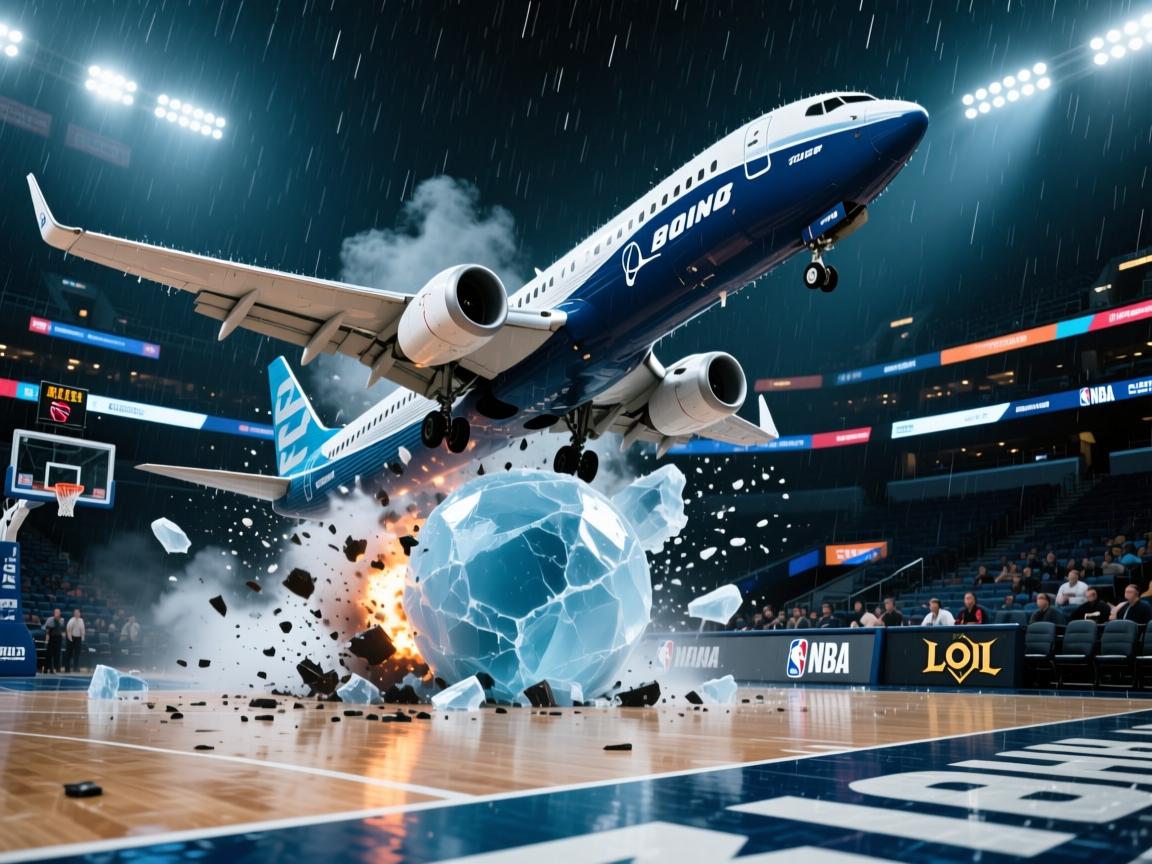 美国波音飞机起飞时被击中大雨形成大冰球坠地 第2张